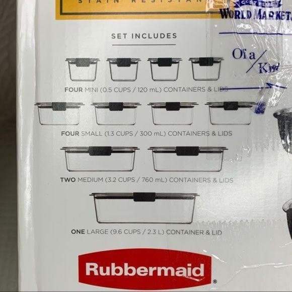 Rubbermaid Brilliance 22 Piece Set Leakproof - Picture 4 of 6